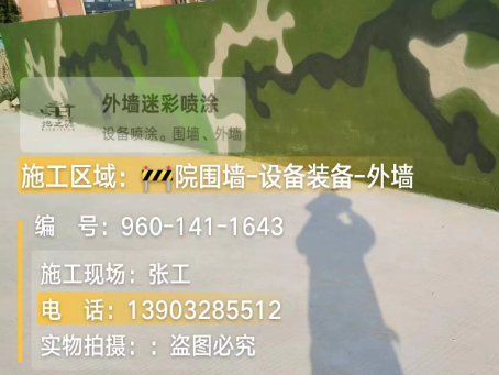 白城 迷彩漆喷涂价格（按平方米计费）